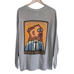 90s MAMBO ロンT 長袖カットソー グレー クレイジーデザイン 春秋冬 90s MAMBO ロンT 長袖カットソー グレー クレイジーデザイン 春秋冬