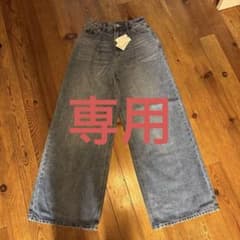 【専用】ワイドレッグデニムパンツ ライトブルーのサムネイル
