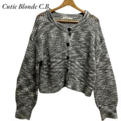 Cutie Blonde C.B. 美品 編み カーディガン グレー Fのサムネイル