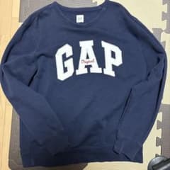 u*a様 GAP ギャップ スウェット トレーナー ロゴ 刺繍 ネイビーのサムネイル