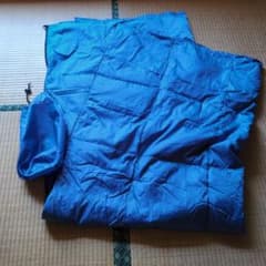 封筒型シュラフ 寝袋 ブルー 収納袋付きのサムネイル