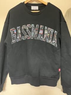 バスマニア　bassmania ブラック クルーネック トレーナーのサムネイル