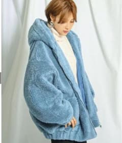 ボアジャケット　ブルーのサムネイル