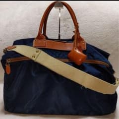 フェリージ 2way ボストンバッグ ネイビー トラベルバッグ レザーのサムネイル