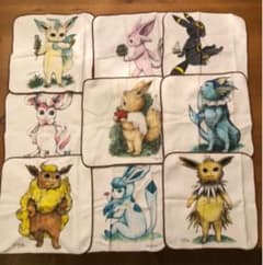 ヒグチユウコ　タオルハンカチ　9枚セット　ポケモンのサムネイル