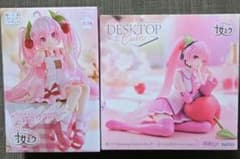 벚꽃 미쿠 ぬどる 스토퍼 & Desktop Cute 피규어 세트