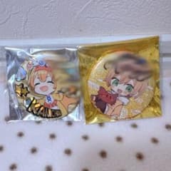 ちょこらび かにちゃん サイン入り缶バッジ 2点セット - メルカリ