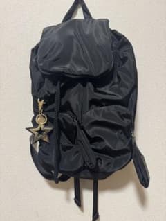 黒いナイロンリュック 星型キーホルダー付きのサムネイル