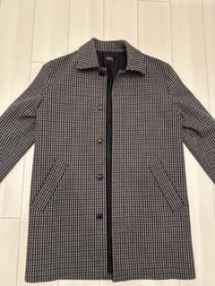 【美品】A.P.C. アーペーセー チェック柄 ステンカラーコート チェスターSのサムネイル