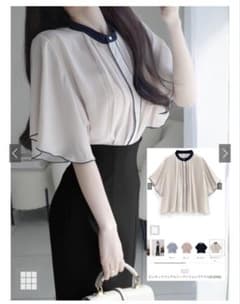 ピンタックフレアスリーブシフォンブラウス GRL [fo2098]のサムネイル