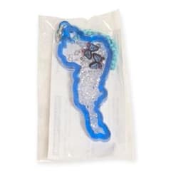 びわ湖 箱館山 キーホルダー アサギマダラ 琵琶湖 ボールチェーン ブルー