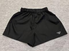 PRADA プラダ ナイロン　三角プレート　ショートパンツ ブラック　38