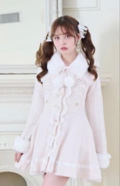♡lizlisa ファーカラーぺプラムカーディガン♡のサムネイル