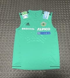 松本山雅 選手支給 adidas L 緑色 ノースリーブシャツ トレーニング