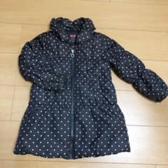 中綿ジャケット 防寒 アウター ドット柄 110のサムネイル