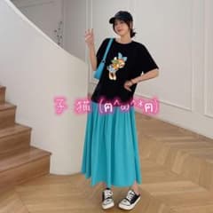 LDW230030春 夏 半袖 大きいサイズ レディース ワンピースのサムネイル