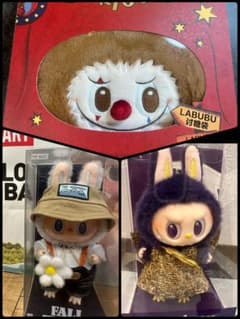 ポップマートPOPMART LABUBU ぬいぐるみ ポーチ　3点セットのサムネイル