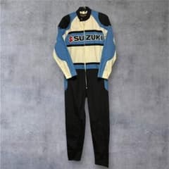 激レア 80s LEAD製 TEAM SUZUKI レーシングツナギ LL 黒青 - メルカリ