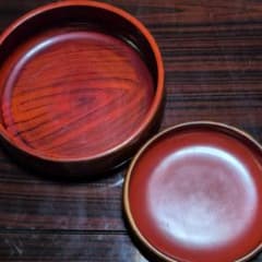 天然木 漆塗 菓子器 喰籠 2点セットのサムネイル