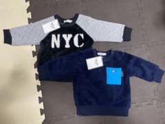【新品】お値下げしました。トレーナー 80 もこもこ　2枚セットのサムネイル