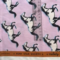Ruby Star Society 馬プリント生地 ピンクのサムネイル