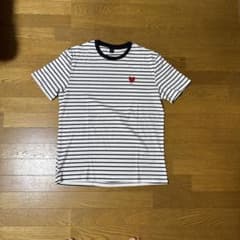 ストライプ 半袖Tシャツ ハート刺繍のサムネイル