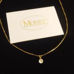 MONET　モネ　ネックレス　ゴールド　ペンダント　丸い　ヴィンテージ　長い