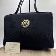 未使用品✨ ニナリッチ ハンドバッグ ジャガード 総柄 ロゴ金具 