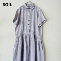 SOIL ソイル 麻 リネン 100％ シャツワンピース SOIL ソイル 麻 リネン 100％ シャツワンピース - メルカリ