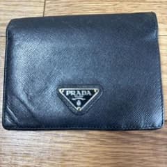 PRADA サフィアーノレザー 二つ折り財布 ブラックのサムネイル