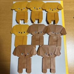 折り紙 トイプード③壁面飾り ペット イベントのサムネイル