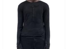 NO/FAITH STUDIOS ダブルレイヤードボタンロングスリーブ tシャツ