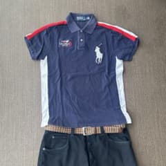 POLO RALPH LAUREN ビッグポニー ポロシャツ swag ネイビー - メルカリ