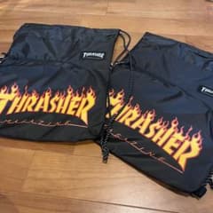 希少 新品タグ付き 正規品 THRASHER ナップサック ファイアーパターン