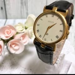【電池交換済み】GUCCI グッチ 腕時計 ベージュ メンズ オールドグッチのサムネイル