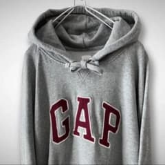 人気 ギャップ GAP パーカー プルオーバー L ブランドロゴ グレーのサムネイル