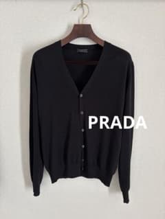 PRADA プラダ カーディガン 48 ユニセックス ブラック - メルカリ