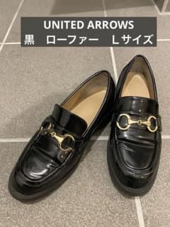 ブラックレザー ローファー ゴールドチェーンのサムネイル