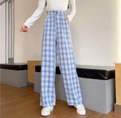 韓国 チェック パンツのサムネイル