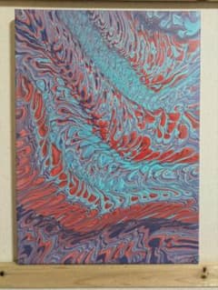 やかましい血液」フルイドアート 抽象画 アクリル画 - メルカリ