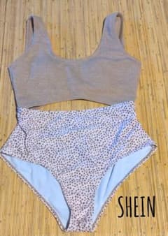 専用❁SHEIN❁　ダルメシアン柄リブニット水着のサムネイル
