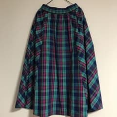 チェックスカート ロングスカート　値下げしました！のサムネイル