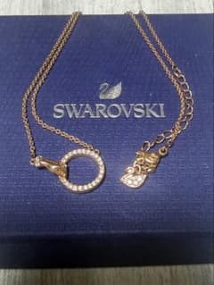 SWAROVSKI サークル ネックレス ピンクゴールドのサムネイル