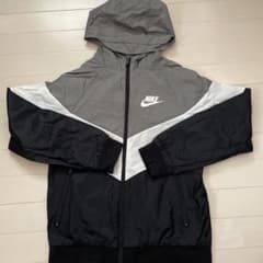 Nike フード付きジャケット グレー/ブラック - メルカリ