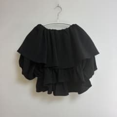 GRLオフショルダー フリルブラウス ブラック Mのサムネイル