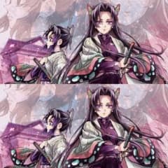 鬼滅の刃 「繋ぐ」描き下ろしイラスト ビッグポスター しのぶとカナエ