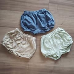 ユニクロ ベビー ブルマ3枚セット   かぼちゃパンツのサムネイル