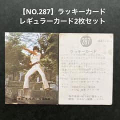 カルビー旧仮面ライダーカードNO.287ラッキーカードレギュラーカード2枚セット カルビー旧仮面ライダーカードNO.287ラッキーカードレギュラーカード2