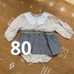 cottoli ロンパース 80 ギンガムチェックのサムネイル