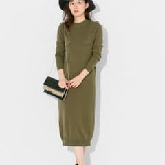 未使用SENSE  OF  PLACE ミリタリーニットロングワンピースのサムネイル